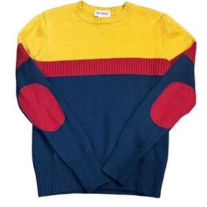 Vintage Boast  Wool Colorblock 70's inspired womens Sweater Size S